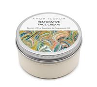 AMOR FLORUM Crème Visage 100ml - Squalane d'Olive & Monoï | Crème hydratante visage 99% naturelle au squalane d'olive et monoï. Formule apaisante au pH 5.5. Pot 100ml.