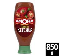 AMOR - Ketchup Savoureux à la Tomate, Texture Onctueuse pour Rehausser vos Plats (Flacon 850g) - Le lot de 4