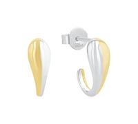 Amor Ohrstecker 925 Sterling Silber Damen Ohrschmuck, 1,3 cm, Bicolor, Kommt in Schmuck Geschenk Box, 2039093