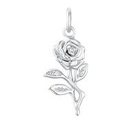 Amor pendentif à motif en argent sterling 925 pour dames, avec zirconium synth., 2 cm, argent, rose, Livré en boîte cadeau de bijoux