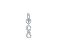 Amor - Pendentif Breloque pour Femme en Argent 925 - avec Zircone - Motif en Forme d'Infini - AMR-P0054