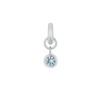 Amor - Pendentif Breloque pour Femme en Argent 925 - Motif en Forme de Cercle en Zirconium - AMR-P0088