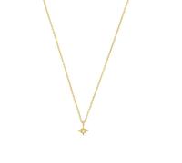 Amor - Pendentif de Collier pour Femme en Argent 925 - Plaqué Or/Doré - avec Zircone - Motif en Forme d'Étoile - AMR-N0134