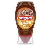 AMOR - Sauce Barbecue Douce Au Miel, Saveur Gourmande Et Onctueuse, Flacon 282 g - Lot De 4