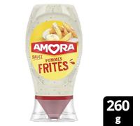 AMOR. - Sauce Gourmande pour Frites, Saveur Authentique de Pomme, Flacon Pratique 260g - Lot de 4 - vendu par Lot