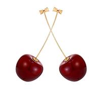 AMOR SPES Jolies boucles d'oreilles à tige en forme de cerises plaquées or 18 carats pour femme, fille, petite amie, épouse, famille, meilleures amies, cadeau pour l'été et la plage, Acrylique