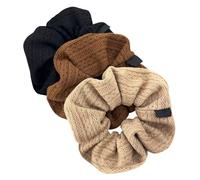 AMOR SPES Lot de 3 chouchous en laine tricotée pour cheveux avec anneau à cheveux pour femme