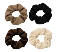 AMOR SPES Lot de 4 chouchous en tissu pour cheveux avec anneaux pour cheveux - Accessoires pour cheveux pour femme
