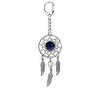 AMOR SPES Porte-clés attrape-rêves avec douze constellations vintage en forme de plume - Cadeau d'anniversaire pour homme et femme, Léopard, Taille unique, Chaîne, vintage