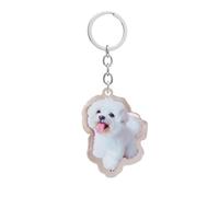 AMOR SPES Porte-clés teckel Corgi Bichon Frise Chien Alaska Malamute Teddy Dog Love Pets Porte-clés pour femme, homme, famille, amis