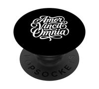 Amor Vincit Omnia Phrase Latine Love Conquers All PopSockets PopGrip Adhésif