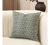 Amor Virisso Lot de 1 Housse de Coussin décorative à Motif Floral Neutre et Rustique pour canapé et Sofa, 50 x 50 cm, Vert minéral