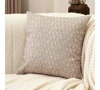 Amor Virisso Lot de 1 Housse de Coussin décorative à Motif Floral pour Salon, Ferme, Housse de Coussin Neutre pour canapé et Sofa, 45 x 45 cm, crème Nuage