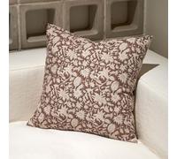 Amor Virisso Lot de 1 Housse de Coussin décorative à Motif Floral pour Salon, lit et Sofa, 61 x 61 cm, Marron