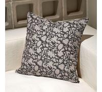 Amor Virisso Lot de 1 Housse de Coussin décorative Neutre à imprimé Floral en Bloc pour canapé, lit, Salon, Sofa - 50 x 50 cm - Noir