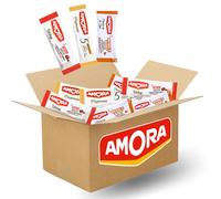 AMORA - 100 sticks individuels de sauce Ketchup, Mayonnaise, Moutarde