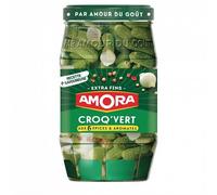 AMORA - Croq'Vert Cornichons Extra-Fins 370G - Trois Articles