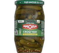 Amora Croq'Vert Cornichons Extra-Fins aux Épices & Aromates 210g