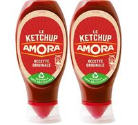 AMORA Ketchup Recette Originale Flacon Souple 486g (Lot de 2)