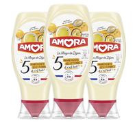 AMORA La Mayo de Dijon 5 Ingrédients sélectionnés Flacon Souple 400g - Lot de 3