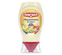 AMORA - Mayonnaise onctueuse de Dijon, saveur piquante authentique pour vos recettes (Flacon 235g) - Le Lot De 4