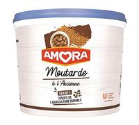 Amora Moutarde de Dijon ancienne, ancienne, idéale pour assaisonner, à base de grains, saveur épicée douce - 5 kg