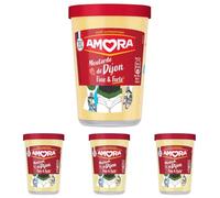 AMORA - Moutarde de Dijon - Fine et Forte - goût incomparable et authentique - 185g (Lot de 4)