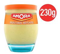 AMORA - Moutarde Mi Forte Verre De Table 230G - Lot De 4 - Offre Special