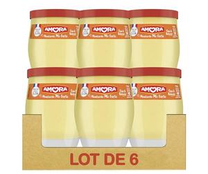 Amora Moutarde Mi-Forte Verre de Table 230g Lot de 6