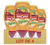 Amora Sauce à l'Algérienne - Piment & Touche d'Oignon Rôti - Lot de 4 bouteilles de 250g