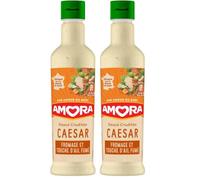AMORA - sauce crudités caesar - fromage et touche d’ail fumé - fabriquée à Dijon - 380ml (Lot de 2)