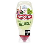 AMORA - Sauce Deluxe au Goût Intense et Crémeux, Parfaite pour Sublimer Vos Plats (Flacon 420g) - lot de 4 - Vendu par Lot