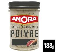 AMORA - Sauces froide aux baies roses concassées | Savoureux mélange onctueux | Idéal pour vos plats raffinés | le pot de 180g | LOT DE 4