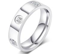 AmorArtSky Bague d'amour en or 18 carats : bague d'amitié avec incrustation à vis en acier inoxydable oxyde de zirconium pour mariage, promesse, bijoux, fête des mères, cadeau d'anniversaire pour