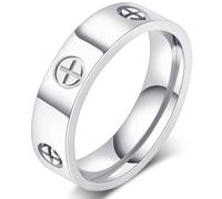 AmorArtSky Bague d'amour en or 18 carats : bague d'amitié avec incrustation à vis en acier inoxydable oxyde de zirconium pour mariage, promesse, bijoux, fête des mères, cadeau d'anniversaire pour
