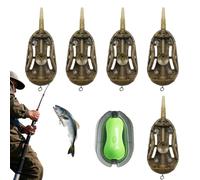 Amorçoir Méthode Carpe - Amorçoir Méthode Inline - Kit de Pêche Design Attrayant avec Système de Libération Rapide pour Lac Rivière Flotte