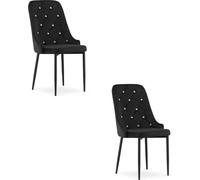 Amore Dining Room Kitchen Lounge Chair - Black X 2