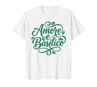 Amore e Basilico Italian Love Basilic Foodie T-Shirt Graphique avec Valeur