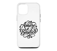 Amore e Basilico Italian Love Basilic Script Coque pour iPhone 12/12 Pro