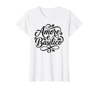 Amore e Basilico Italian Love Basilic Script T-Shirt Graphique avec Valeur
