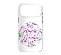 Amore e Basilico Romantique Italian Herb Love Coque pour iPhone 17 Pro Max