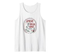 Amore Pasta Vino e Basta - Humour Italien Nourriture Débardeur