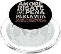 Amore Risate E Pena Per La Vita 5 Anni Di Matrimonio Per Lui PopSockets PopGrip pour MagSafe