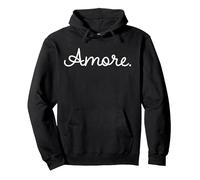 Amore X Italia - Mon Amour Italien Amo Sweat à Capuche, Unisexe pour Adultes, Noir, XL