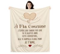 Amorea À ma Cousine J’espère Que Chaque Fois Que tu Te blottis dans Cette Couverture Elle Te rappelle à Quel Point Je t’Aime Couverture pour Cousine Cadeau d'anniversaire Cadeau de Noël (cousine-a)
