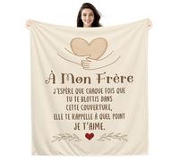 Amorea À mon Frère J’espère que chaque fois que tu te blottis dans cette couverture elle te rappelle à quel point je t’aime Couverture pour Frère Cadeau d'anniversaire Cadeau de Noël (frère-a)