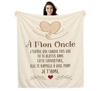 Amorea À mon Oncle J’espère que chaque fois que tu te blottis dans cette couverture elle te rappelle à quel point je t’aime Couverture pour Oncle Anniversaire Fête des pères Cadeau de Noël (oncle-a)