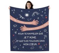 Amorea C’est Un câlin Rien Que pour Te rappeler Que Je t’Aime Et Que tu ES Toujours dans Mon cœur Couverture Femme Homme Fille Garçon Cadeau d'anniversaire Cadeau de Noël Cadeau d'adieue (a)