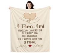 Amorea Idee Regalo per Un Amico Couverture pour Un Ami Anniversaire Remise des diplômes Cadeau de Noël (ami-a)