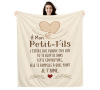 Amorea J’espère que chaque fois que tu te blottis dans cette couverture elle te rappelle à quel point je t’aime Couverture pour Petit-fils Cadeau d'anniversaire de remise des diplômes ou de Noël